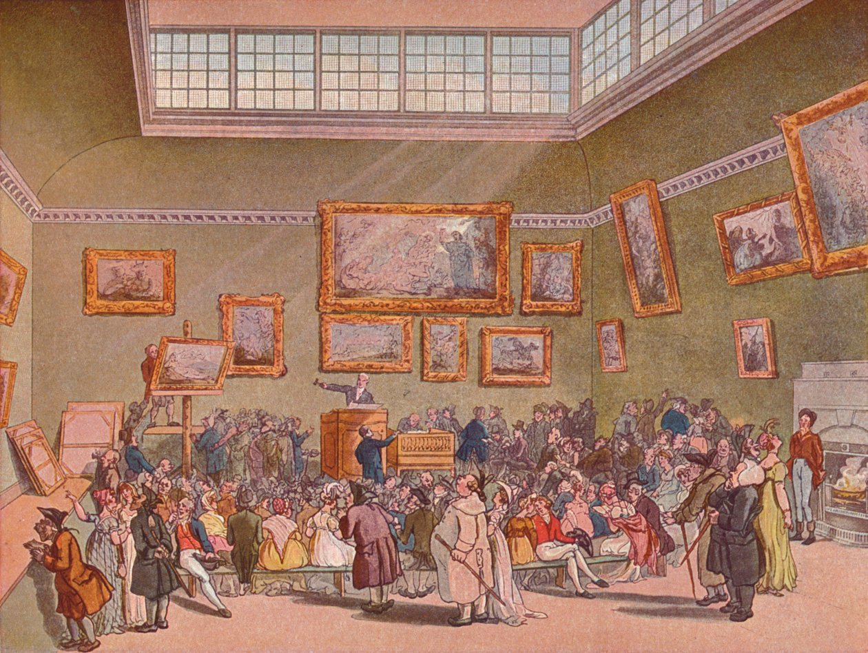 Christies Auction Rooms, 1790, 1901 av Augustus Charles Pugin