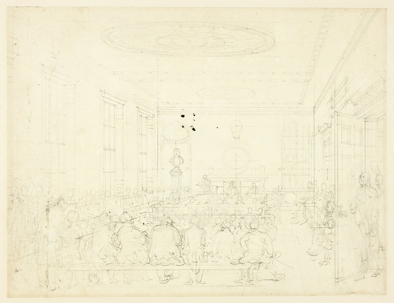 Studie for Society for the Encouragement of Agriculture, fra Microcosm of London av Augustus Charles Pugin