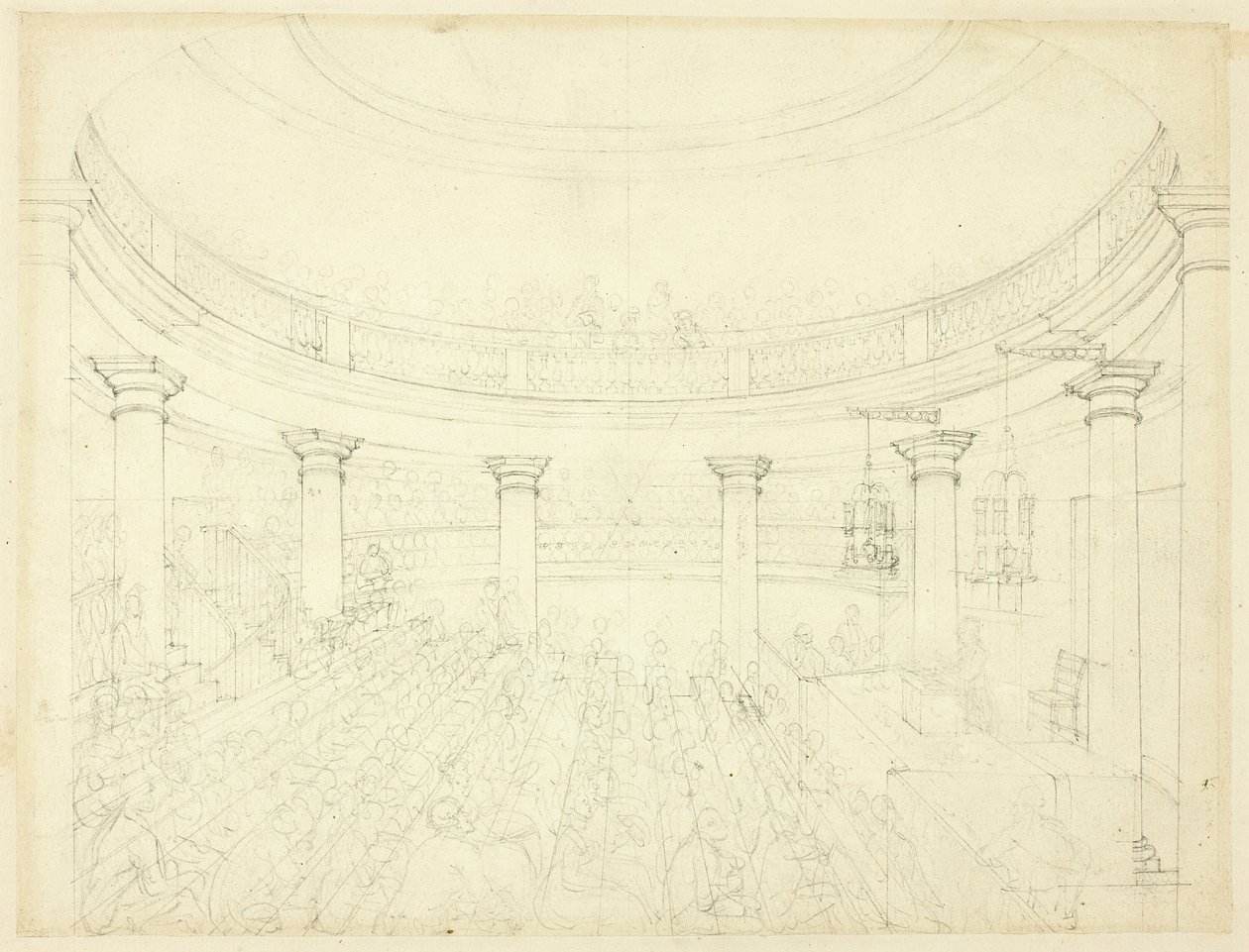 Studie for Surrey Institution, fra Microcosm of London av Augustus Charles Pugin