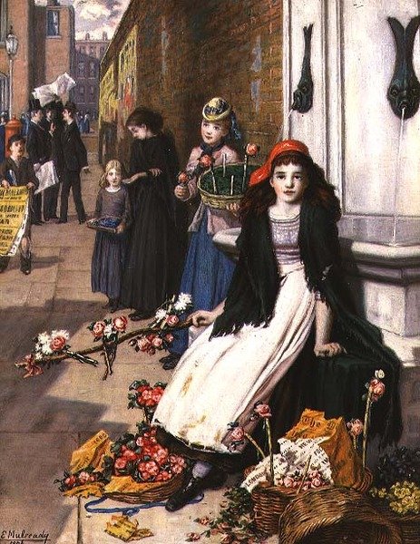 På hjørnet av en London-gate av Augustus Edward Mulready