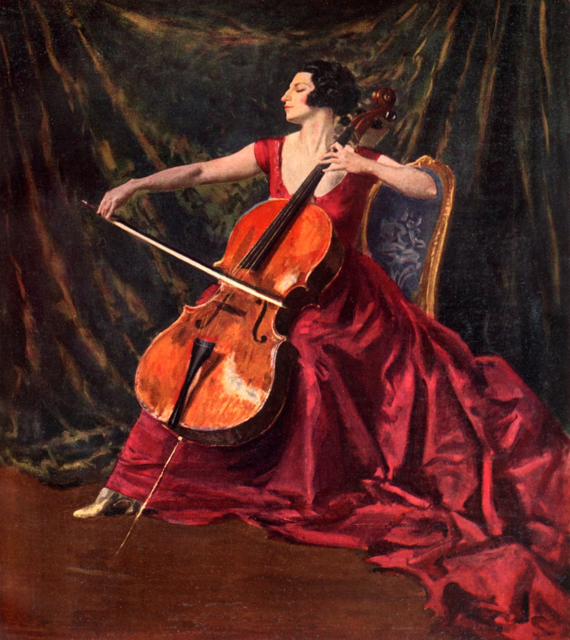 Madame Suggia, 1920-1923, 1933 av Augustus John