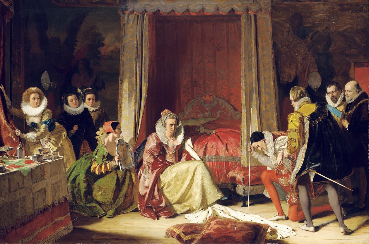 Dronning Elizabeth oppdager at hun ikke lenger er ung av Augustus Leopold Egg