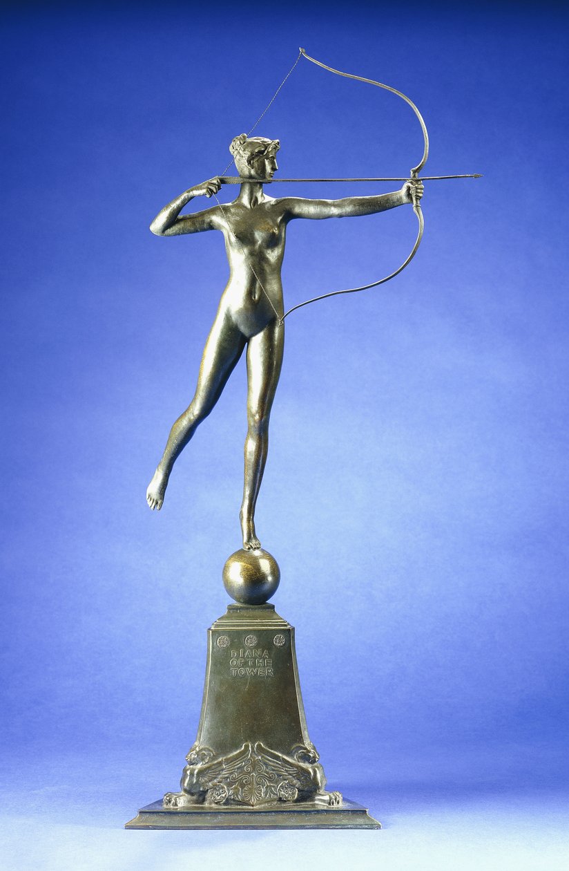 Diana of the Tower", En bronsefigur, 1899 av Augustus Saint Gaudens