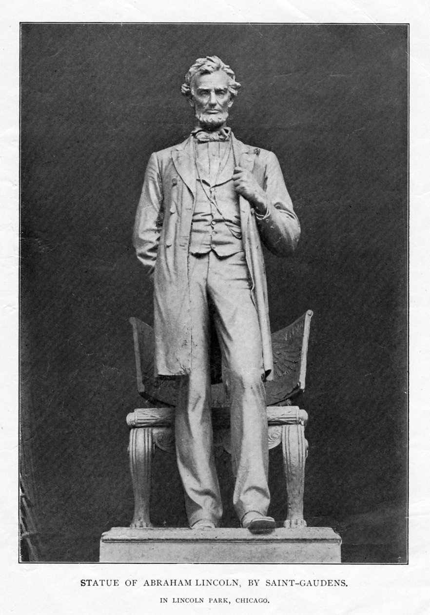 Statue av Abraham Lincoln, Lincoln Park, Chicago, 1887 av Augustus Saint Gaudens