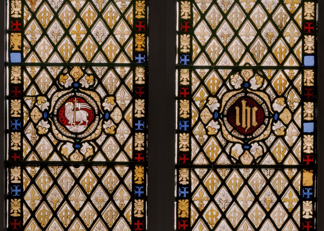 Apse-vindu, detalj, 1841-42 (farget glass) av Augustus Welby Northmore Pugin