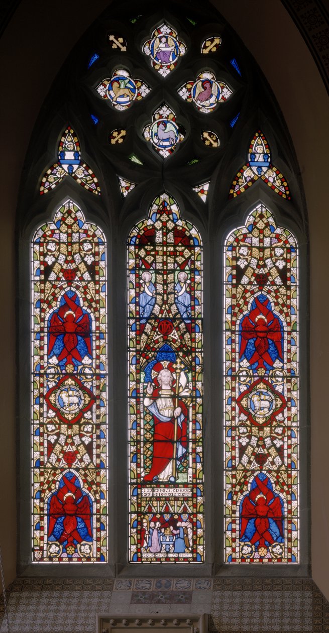 Kristus med serafim, ca. 1844 (farget glass) av Augustus Welby Northmore Pugin