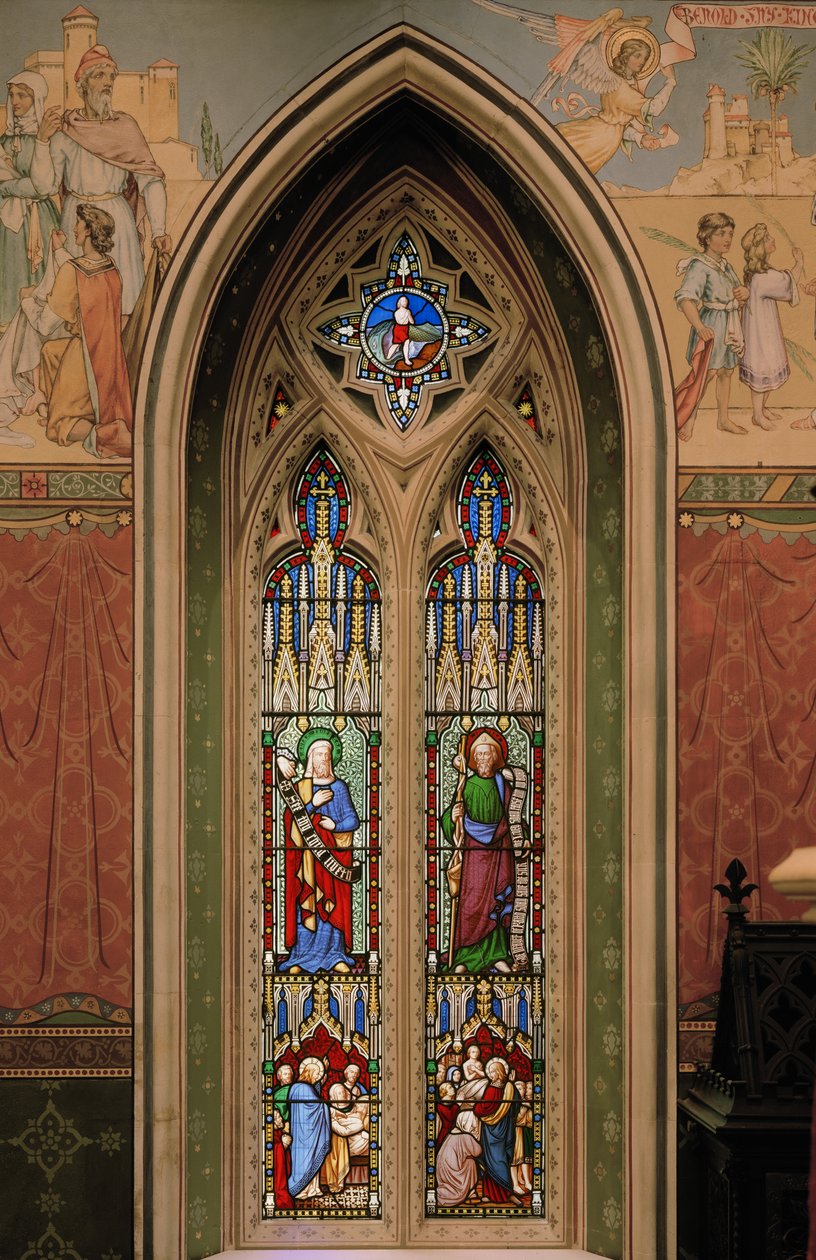 Elijah, St. James The Great, Jonah & The Whale, 1850-1852 (farget glass) av Augustus Welby Northmore Pugin