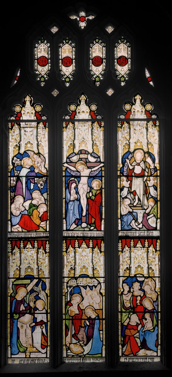Hendelser fra Kristi liv og jomfru Maria, 1851 (farget glass) av Augustus Welby Northmore Pugin