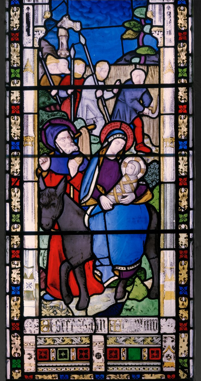 Flight Into Egypt, detalj, 1853 (farget glass) av Augustus Welby Northmore Pugin