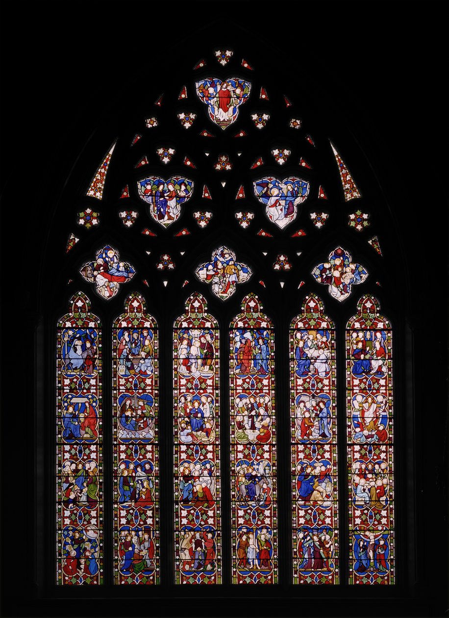 Life Of Christ, 1850 (farget glass) av Augustus Welby Northmore Pugin