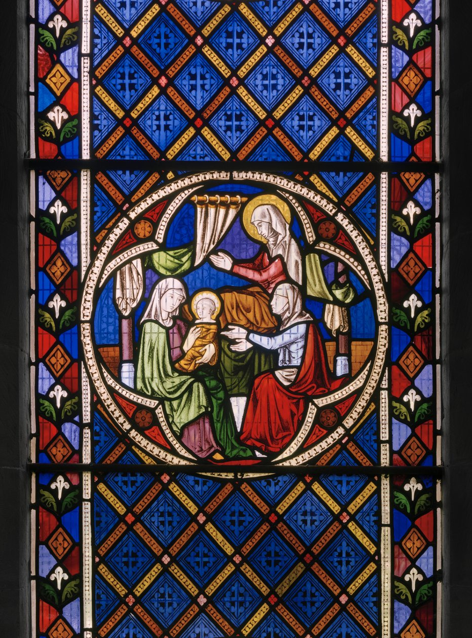 Life of St. Anne, detalj, 1848 (farget glass) av Augustus Welby Northmore Pugin