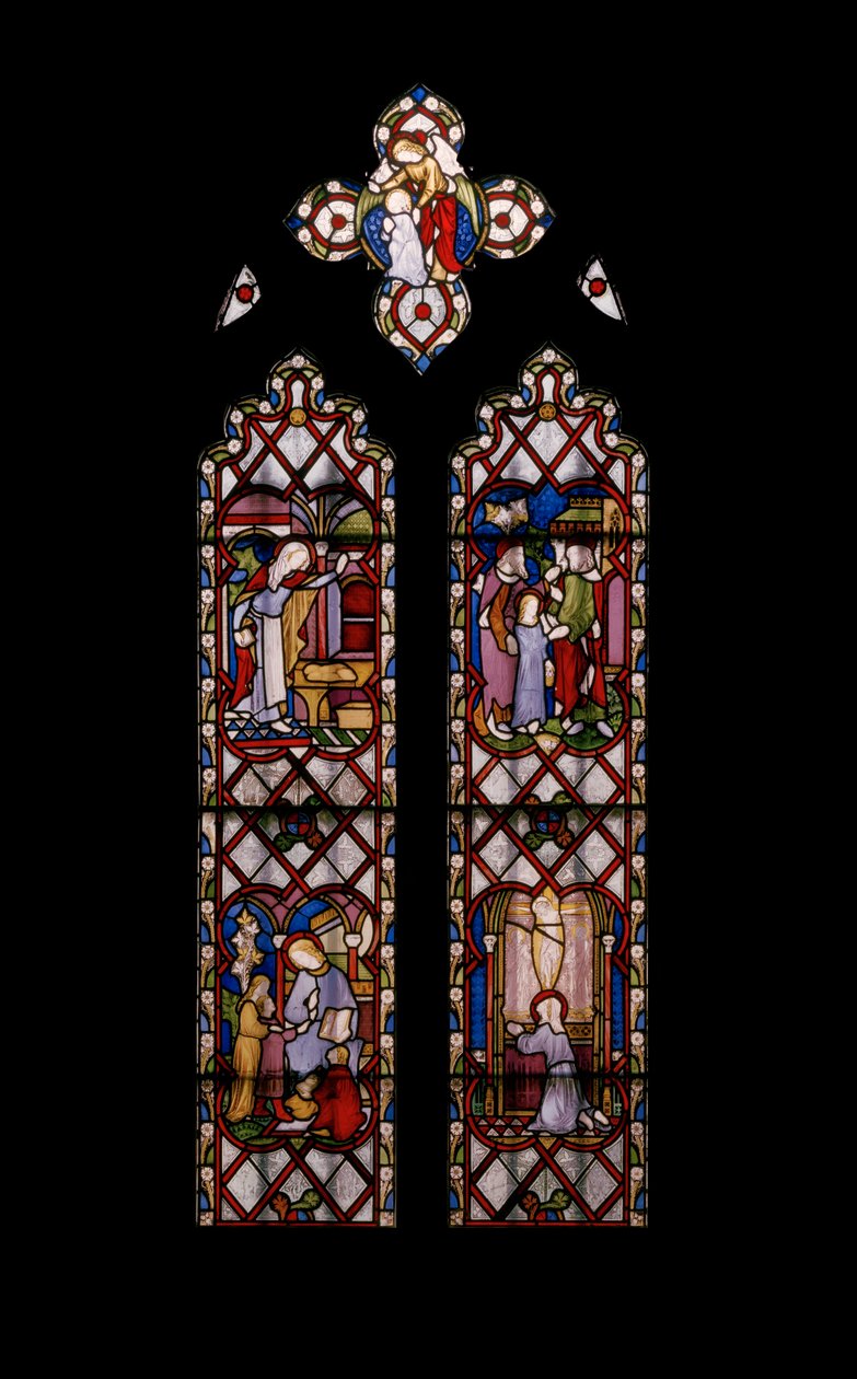 Life of the Virgin, ca. 1854 (farget glass) av Augustus Welby Northmore Pugin