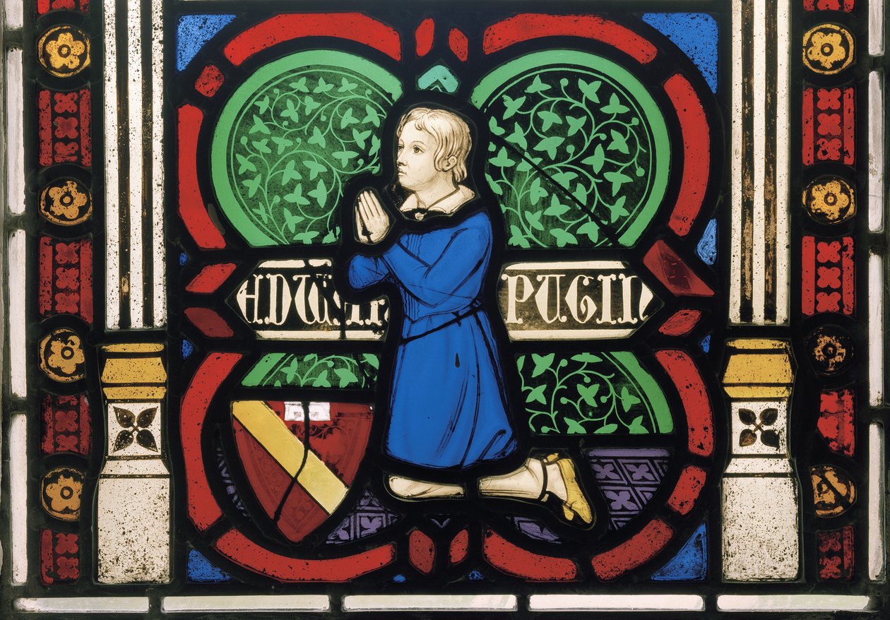 Pugins eldste sønn Edward, kapellvindu, ca. 1844 (farget glass) av Augustus Welby Northmore Pugin