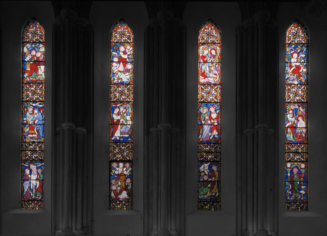 Scener fra Kristi liv, østvindu, 1853 (farget glass) av Augustus Welby Northmore Pugin