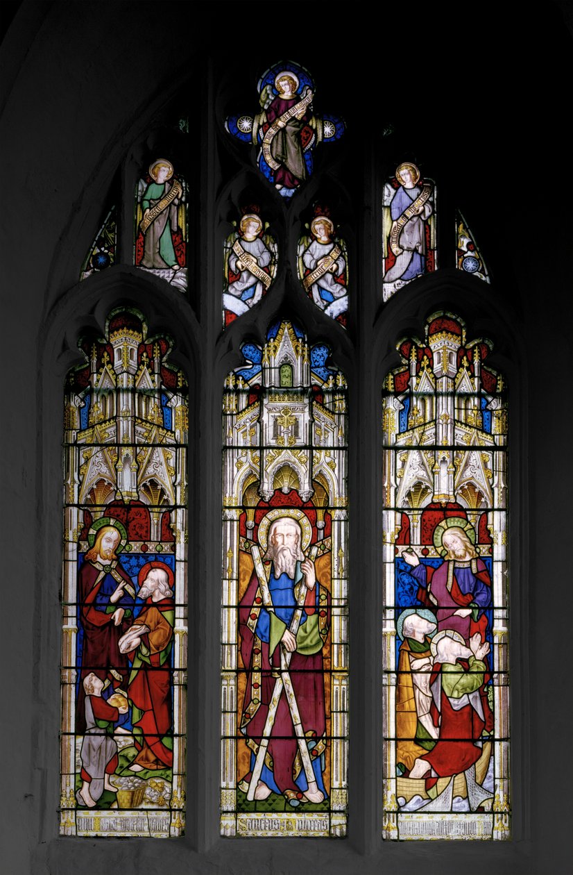 St. Andrew & Christs Miracles, 1851 (farget glass) av Augustus Welby Northmore Pugin