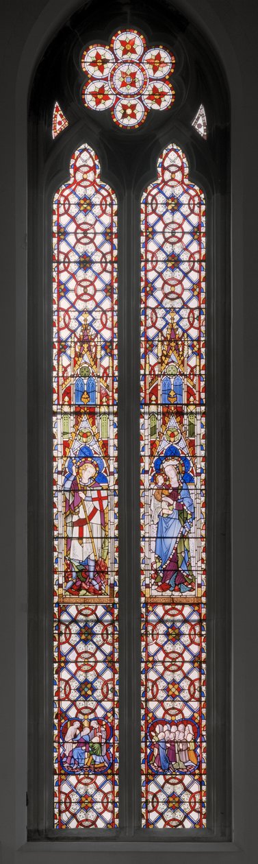 St. George, Virgin & Child, 1850 (farget glass) av Augustus Welby Northmore Pugin