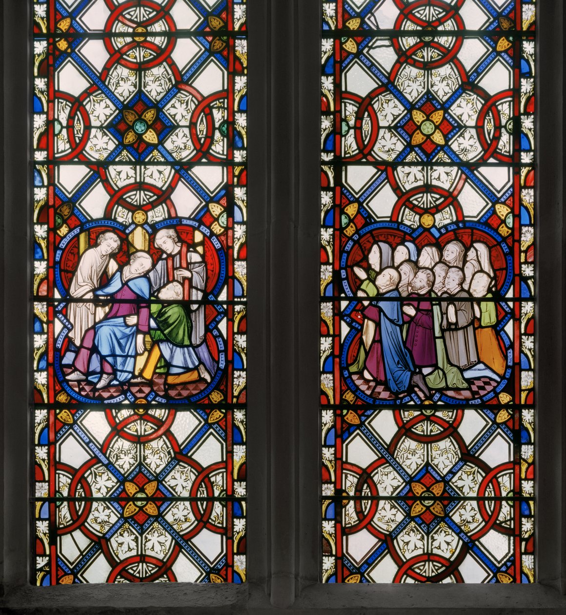 St. George Window, detalj, 1850 (farget glass) av Augustus Welby Northmore Pugin