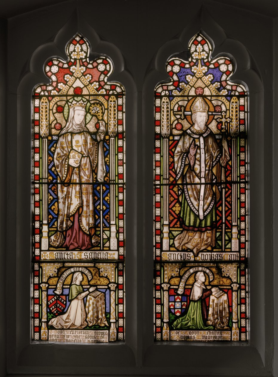St. Isabella og St. Thomas av Canterbury, 1848 (farget glass) av Augustus Welby Northmore Pugin