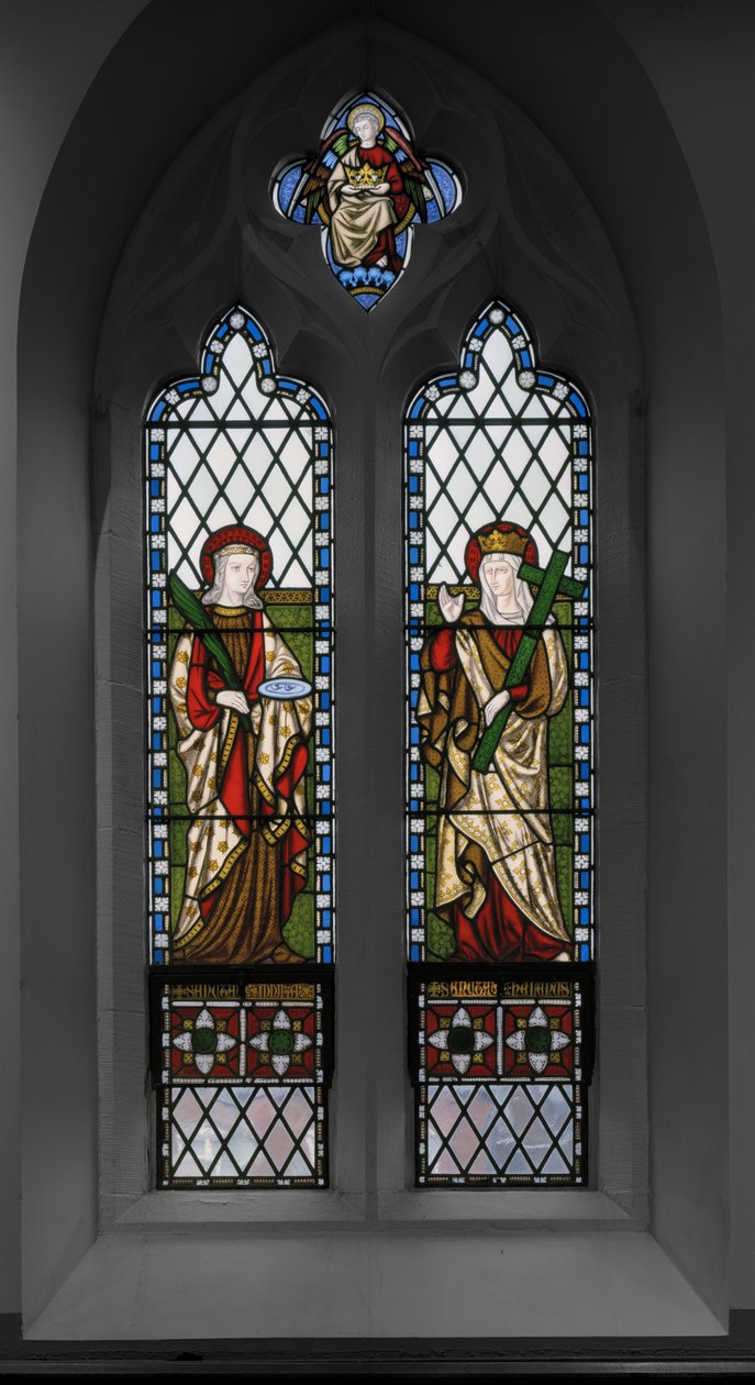 St. Lucy og St. Helen, 1848 (farget glass) av Augustus Welby Northmore Pugin