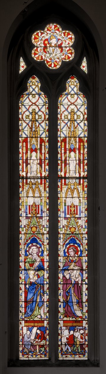 St. Luke og St. Andrew av Kreta, 1853 (farget glass) av Augustus Welby Northmore Pugin
