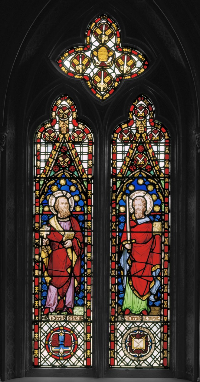 St. Peter og St. Paul, ca. 1845 (farget glass) av Augustus Welby Northmore Pugin