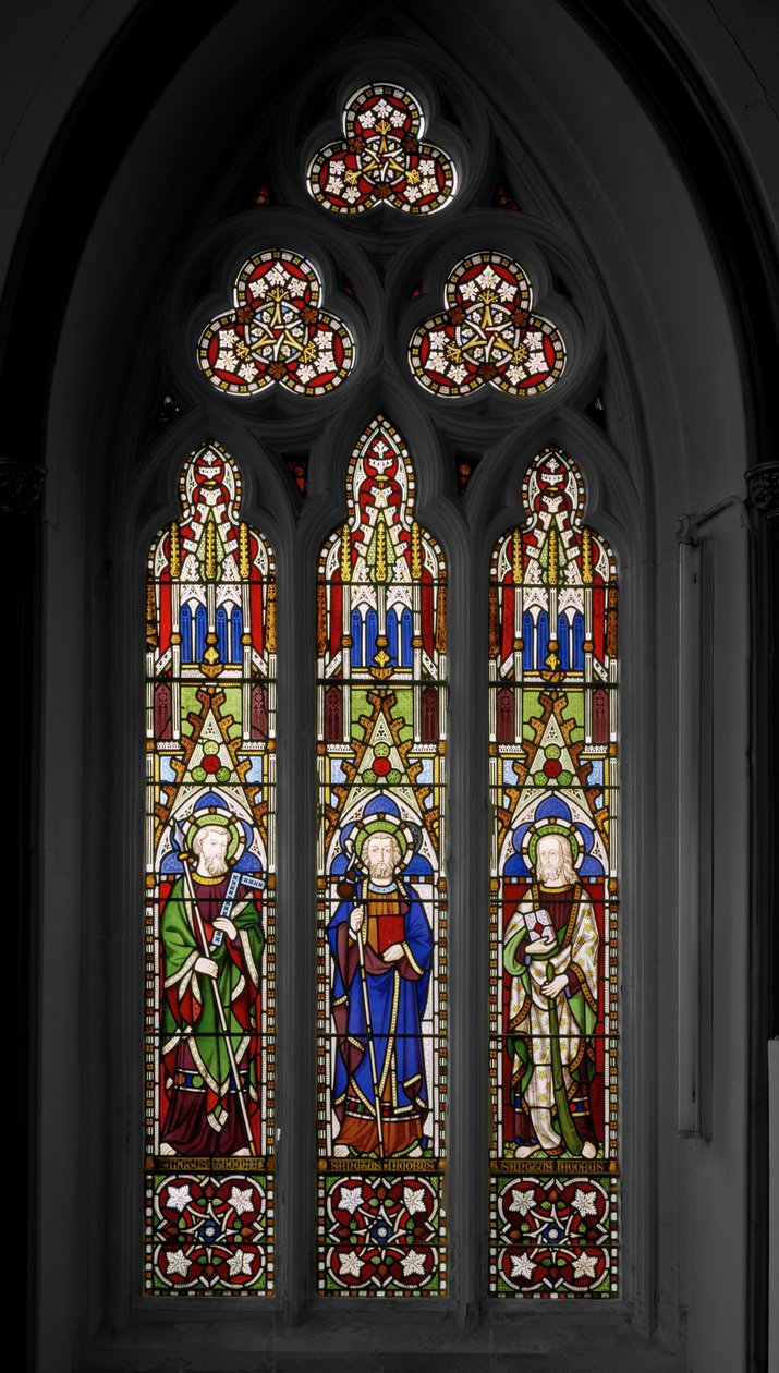 St. Thomas, St. James The Great og St. James The Less, 1849 (farget glass) av Augustus Welby Northmore Pugin