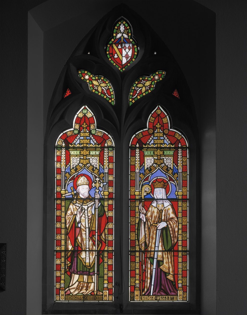 St. Thomas av Canterbury og St. Osith, 1847 (farget glass) av Augustus Welby Northmore Pugin