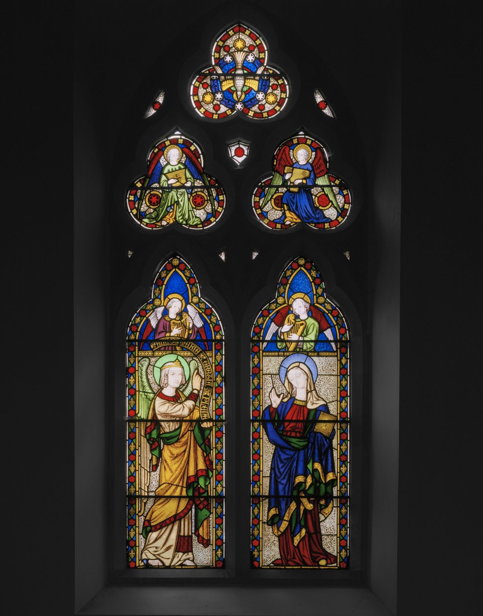 Bebudelsen, 1846 (farget glass) av Augustus Welby Northmore Pugin