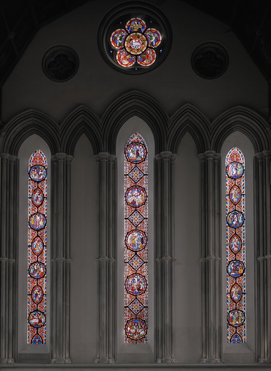 The Passion Of Christ, East Window, 1848-50 (farget glass) av Augustus Welby Northmore Pugin