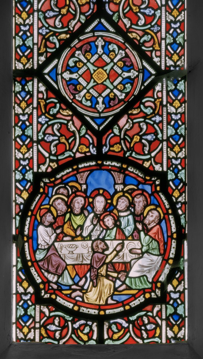 The Passion Of Christ, østvindu, detalj, 1848-50 (farget glass) av Augustus Welby Northmore Pugin