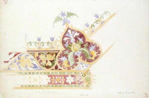 Design for en bordplate av Augustus Welby Pugin