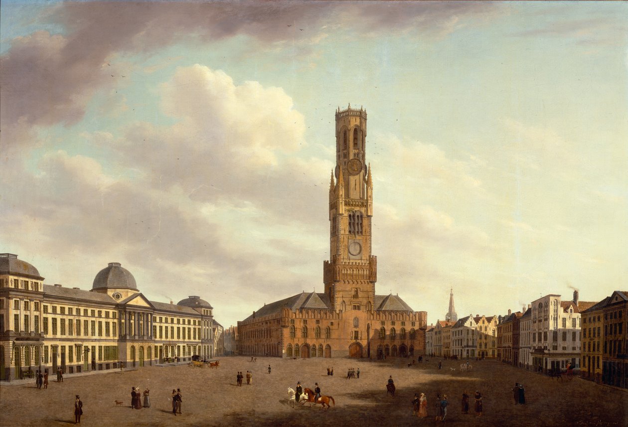 Markt, Brugge av Augustus van den Steene