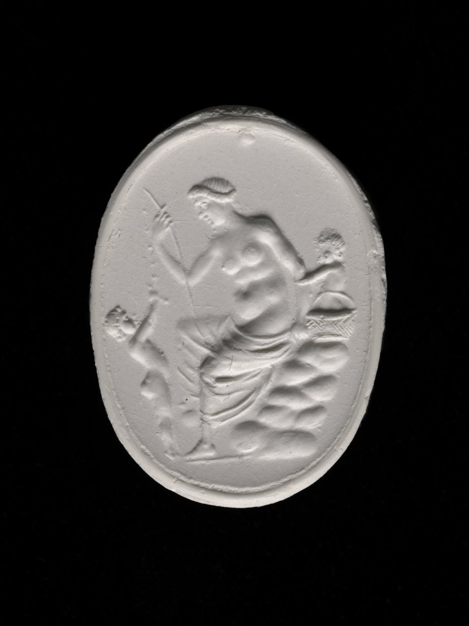 Avtrykk av en ringestein som viser Afrodite, ca. 100-70 f.Kr. (gips) av Aulos Aulos