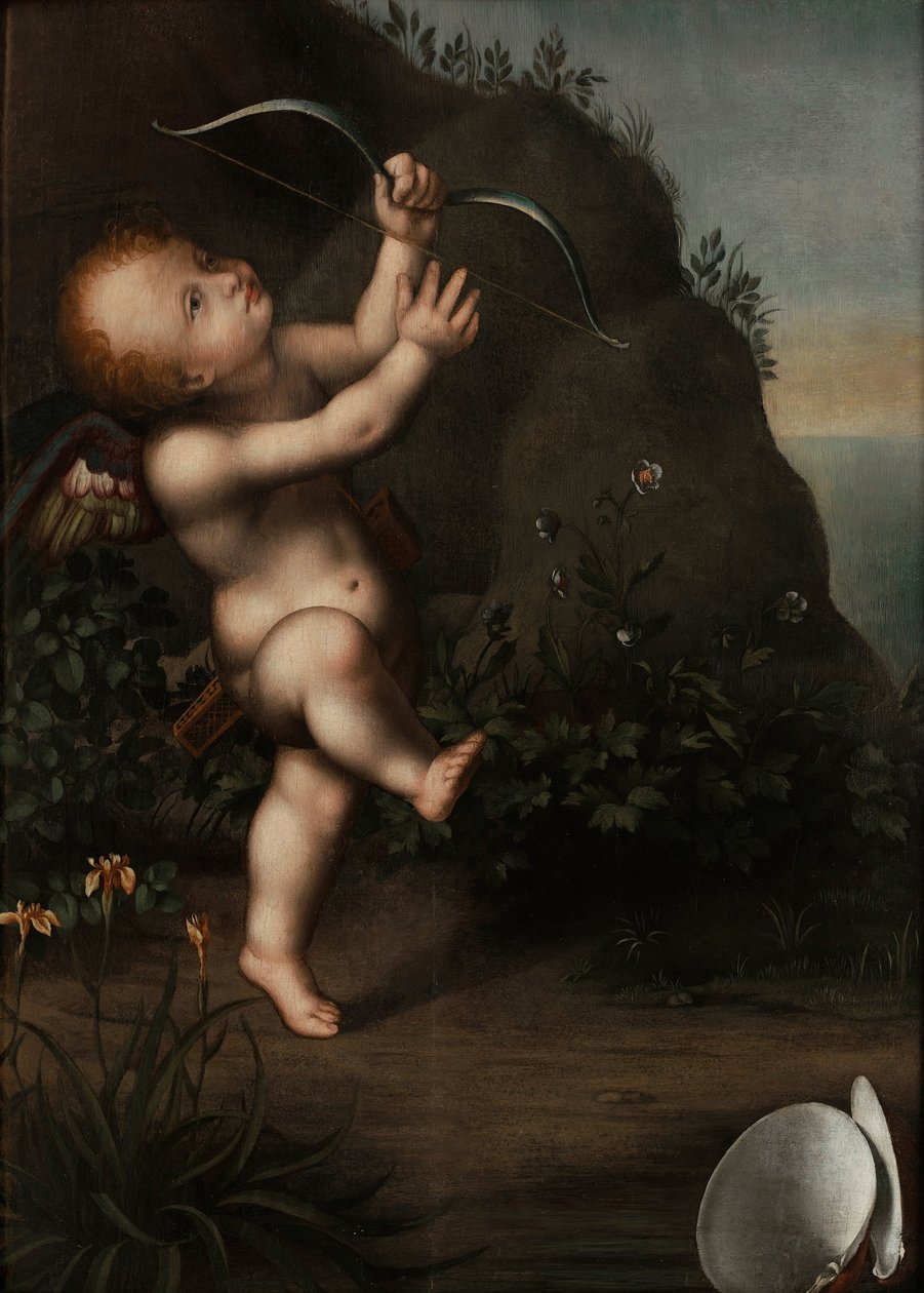 Amor med bue, før 1593 av Aurelio Luini