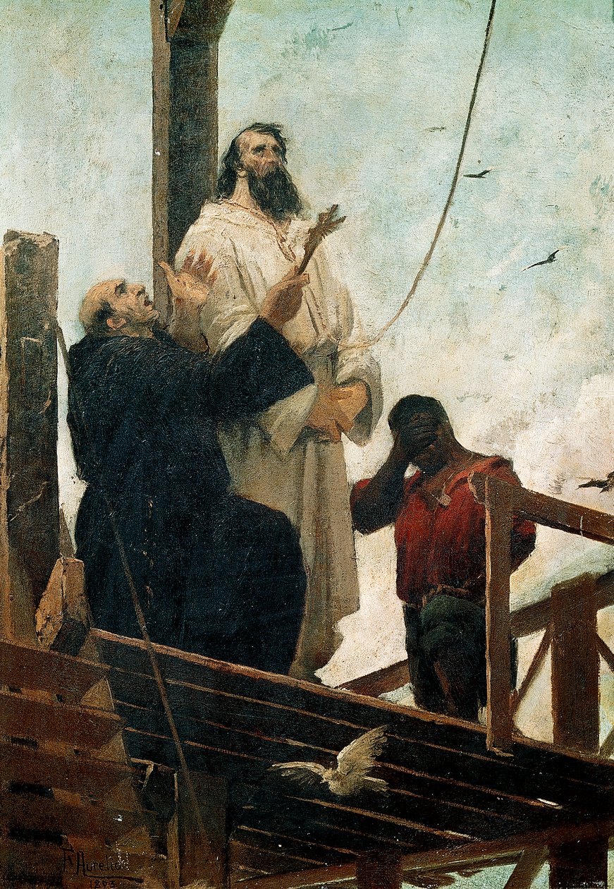 Martyrdom of Tiradentes ble hengt i Rio 21. april av Aurelio de Figueredo