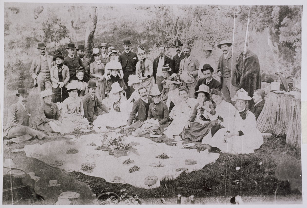 William Lawrence Bragg (1890-1971) og hans familie i Australia, sent på 1800-tallet av Australian Photographer