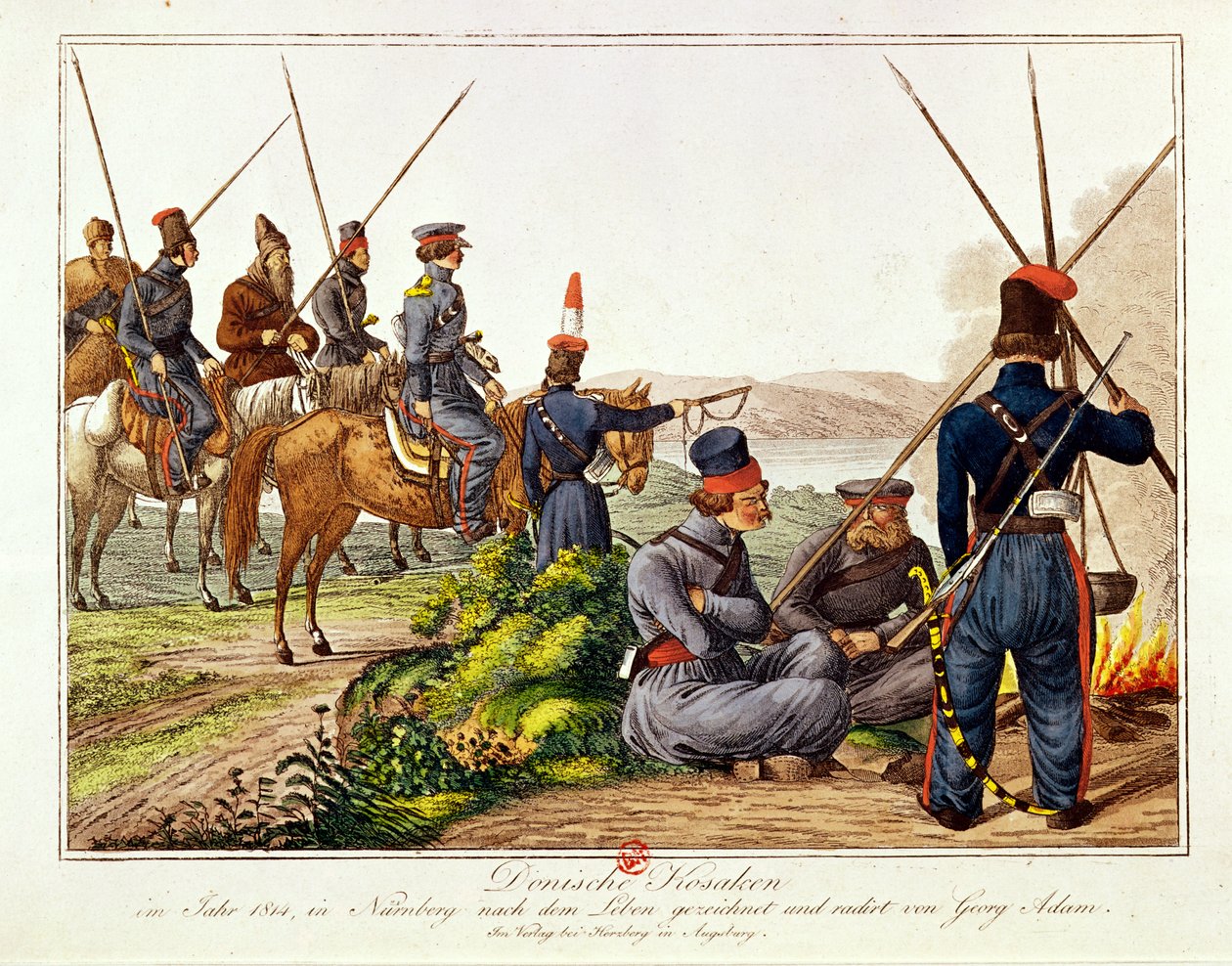 Don kosakker i 1814 av Austrian School