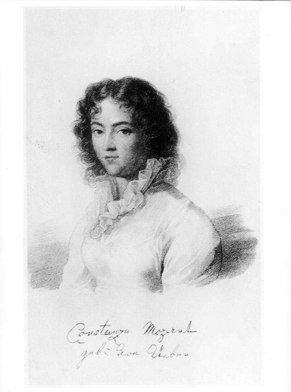 Portrett av Constanze Mozart (1762-1842) 1828 av Austrian School