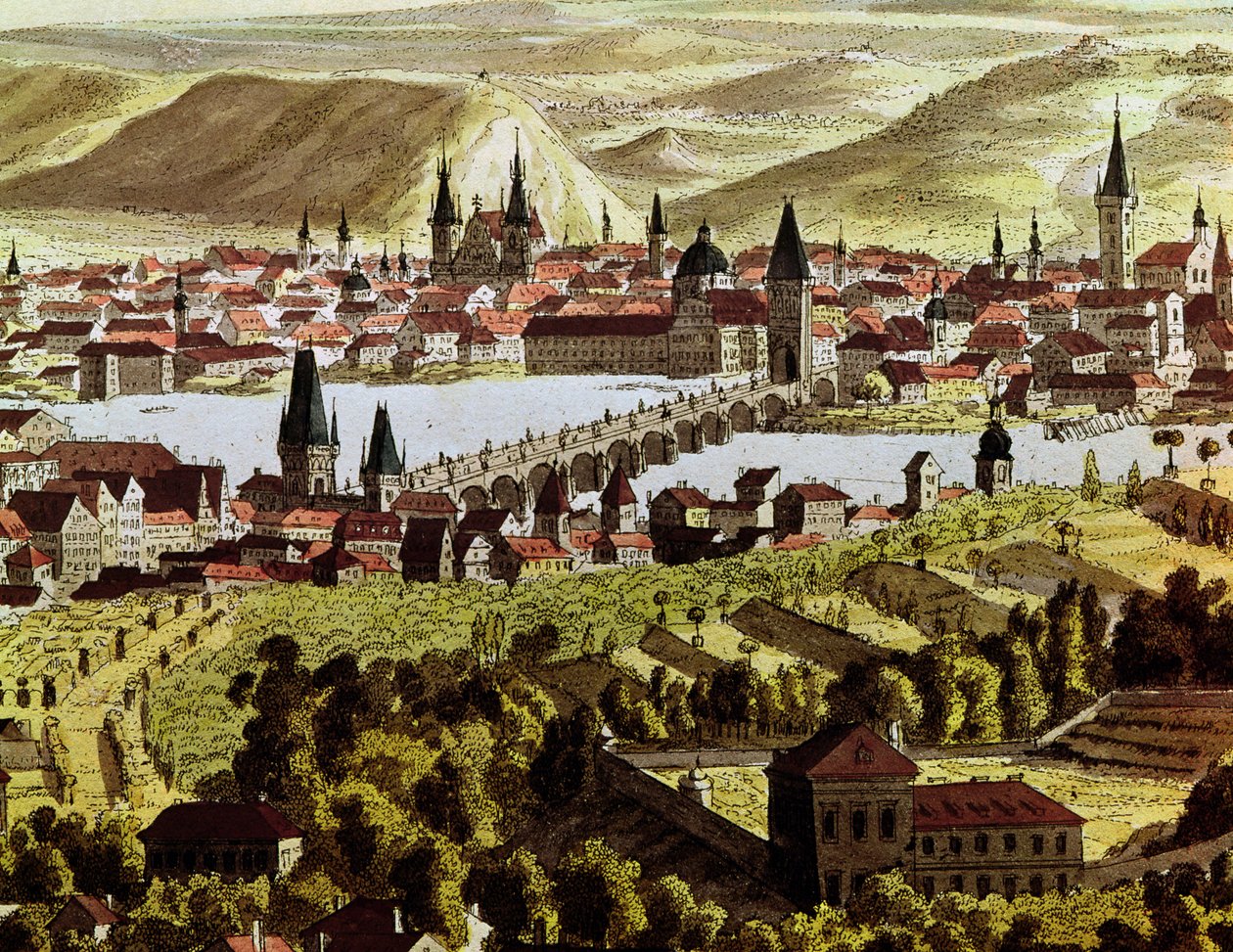 Utsikt over Praha av Austrian School