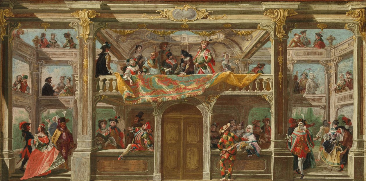 Et maskeball i Böhmen, ca. 1748 av Austrian School
