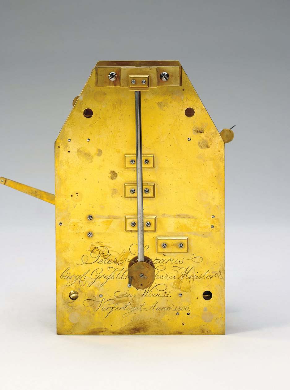 En månedsvis bodenstanduhr med likning av tid og full kalender, 1806 av Austrian School