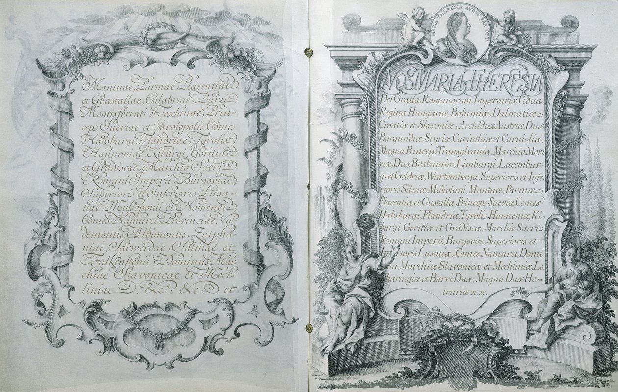 Østerriksk ratifisering av ekteskapskontrakten for Marie-Antoinette, erkehertuginne av Østerrike med Dauphin Louis av Frankrike, 23. april 1770 av Austrian School