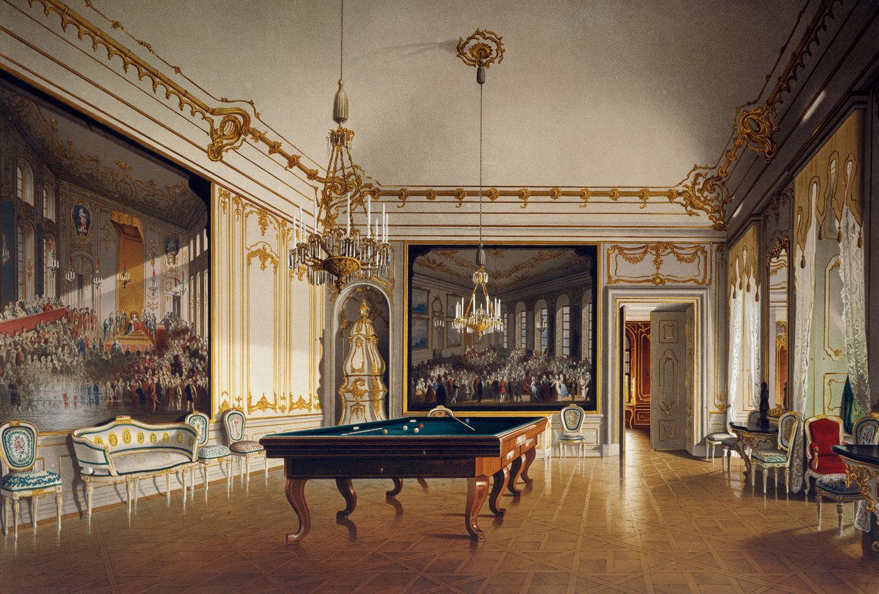 Biljardrom i Imperial Apartments, Schönbrunn-palasset (UNESCOs verdensarvliste av Austrian School