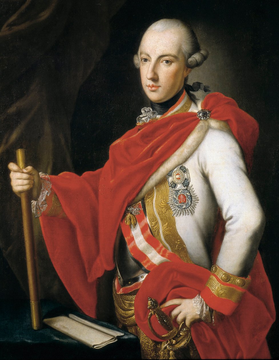 Portrett av keiser Joseph II (olje på lerret) av Austrian School