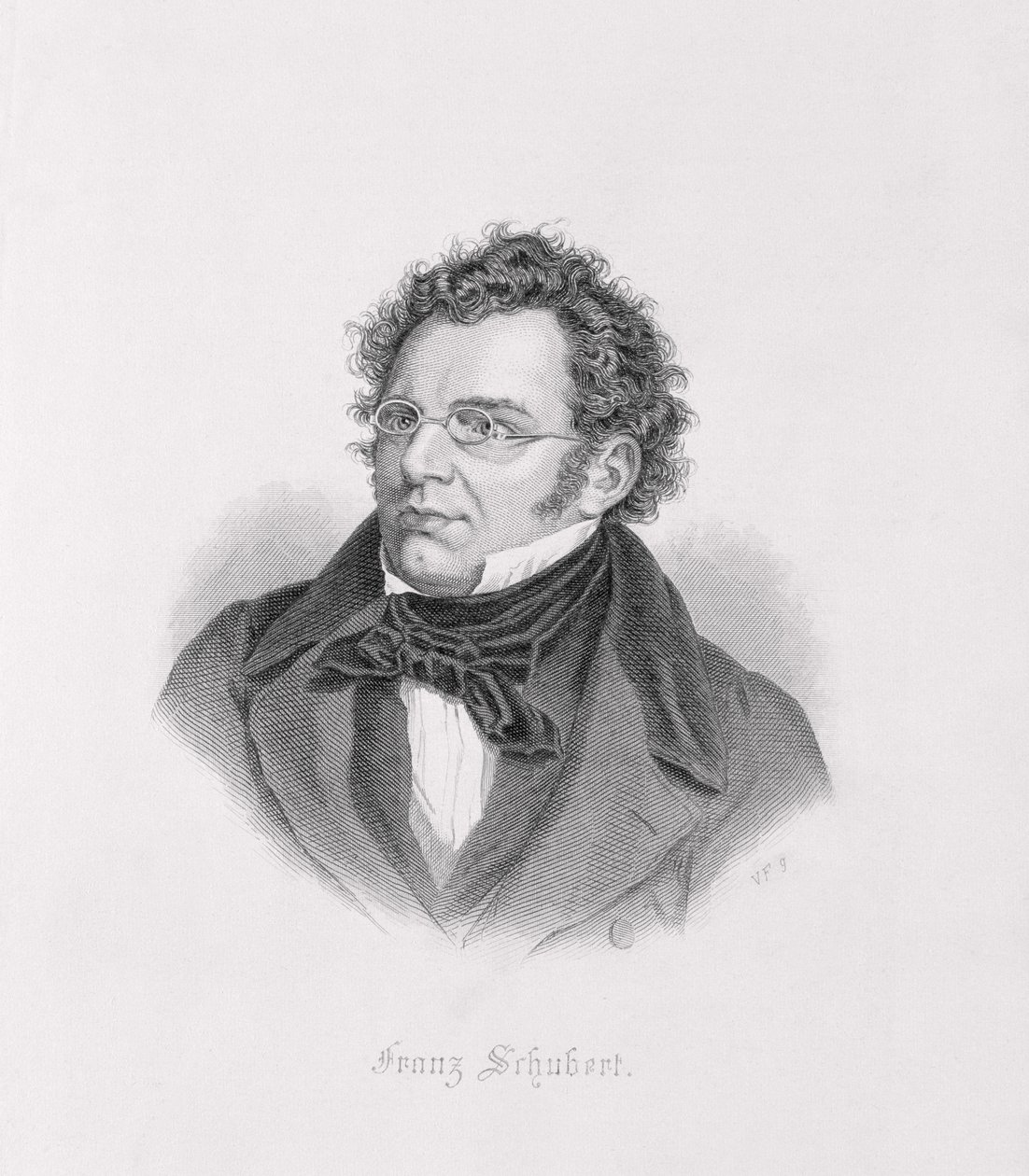Portrett av Franz Schubert (1768-1827) av Austrian School