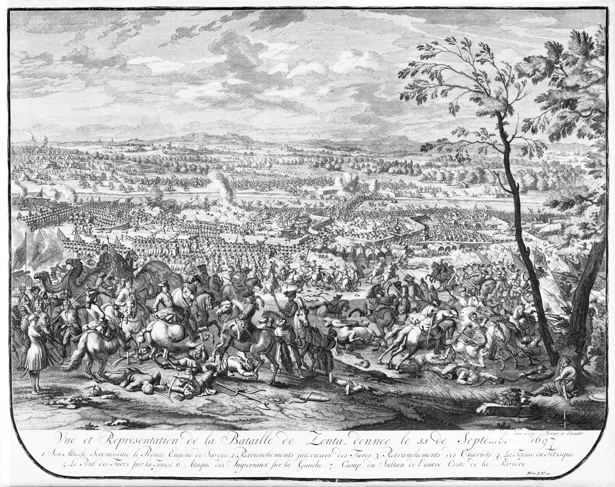 Slaget ved Zenta, 1697 av Austrian School