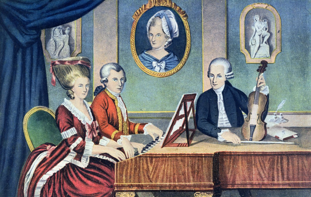 Mozart-familien i 1780-81, av Austrian School