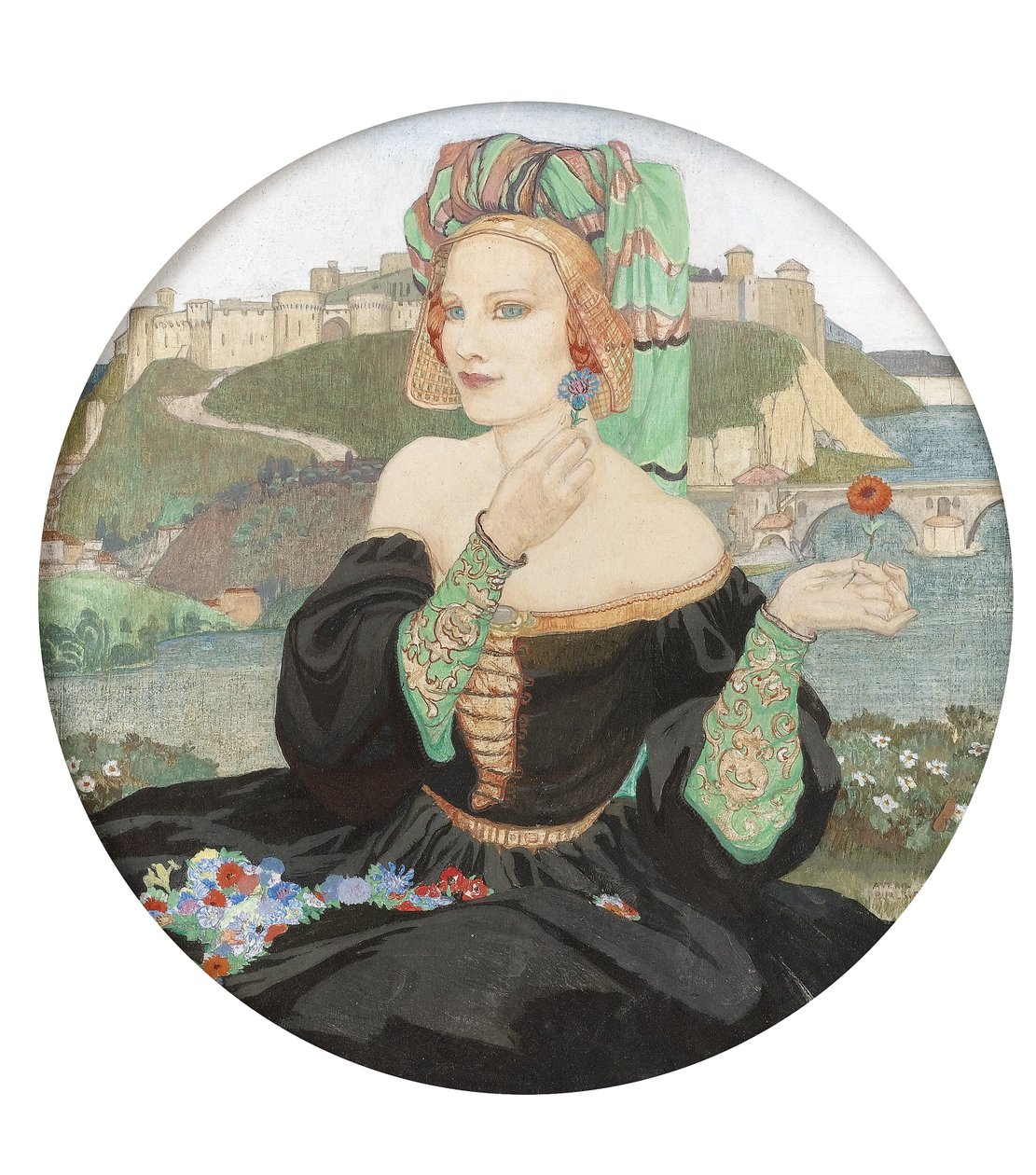 The Chria, ca. 1929 (tempera om bord) (for detaljer se 244476) av Averil Mary Burleigh