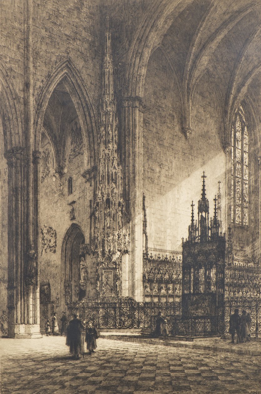 Ulm katedral, ca. 1902 (radering) av Axel Haig