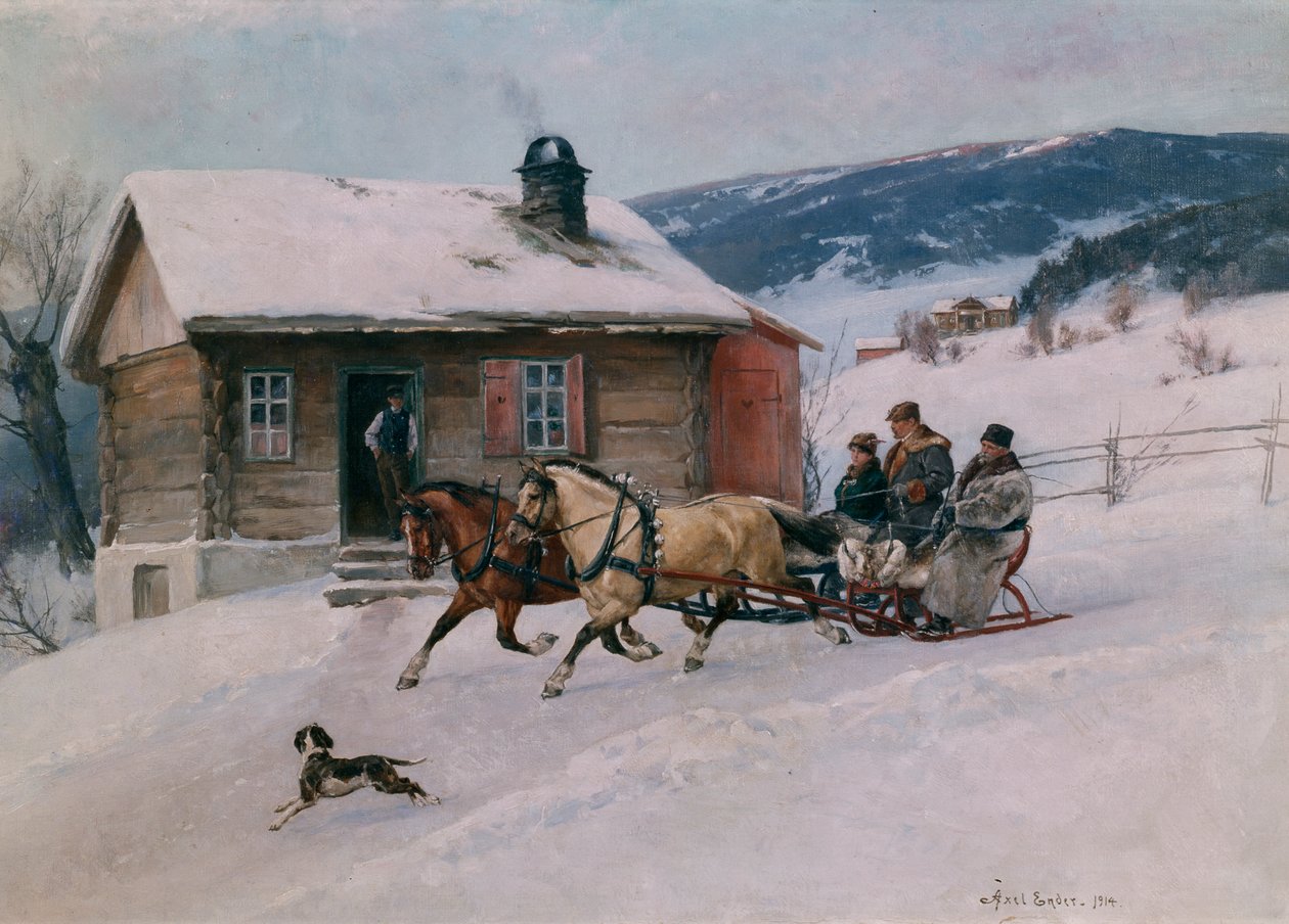 Kjelkekjøring av Axel Hjalmar Ender